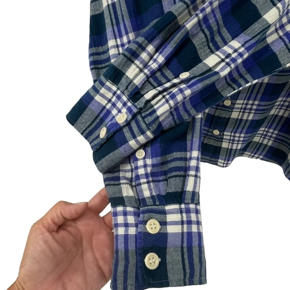 J Crew Acropolis Classic Collared, Plaid Button-Up Shirt - Sz 12